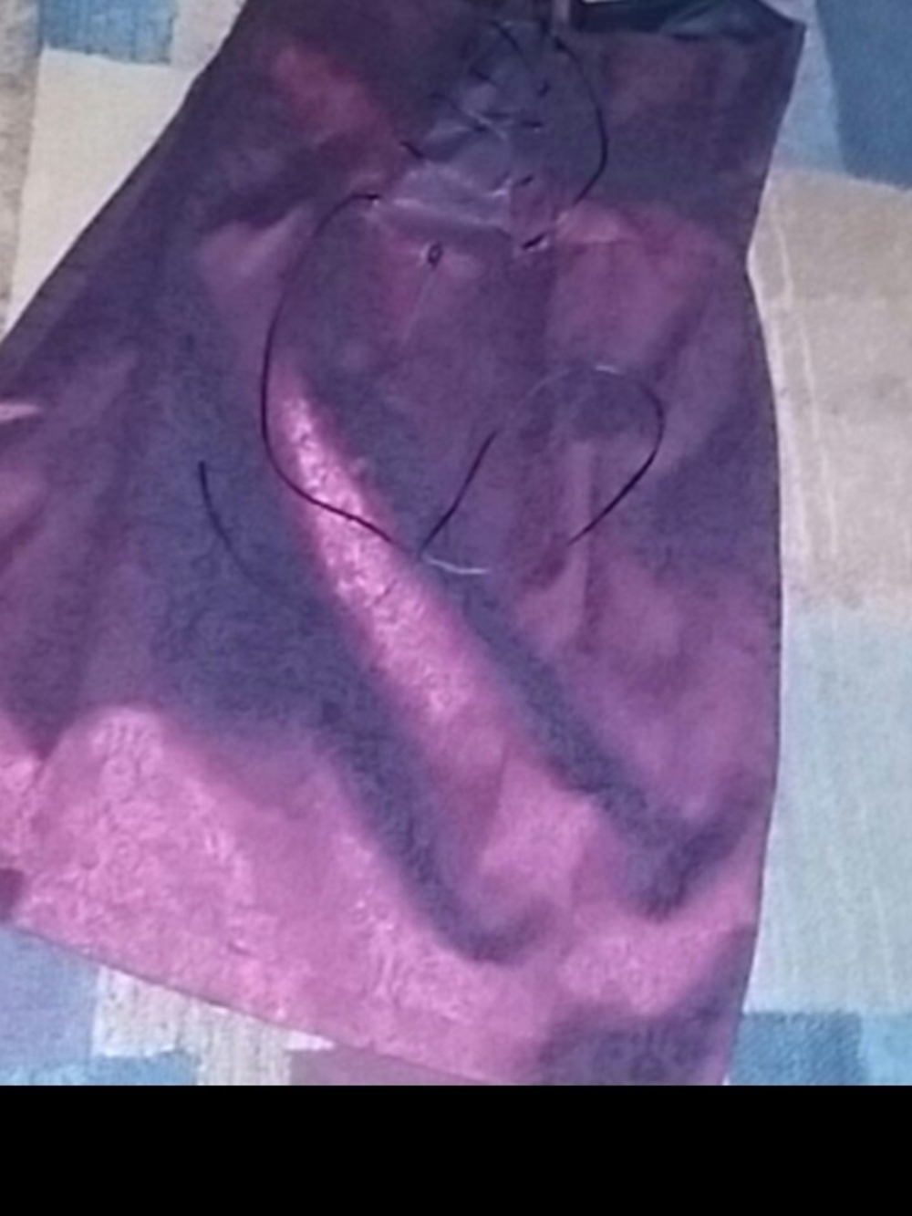 Frederick's of Hollywood Backless Satin Dress in Plum Purple
